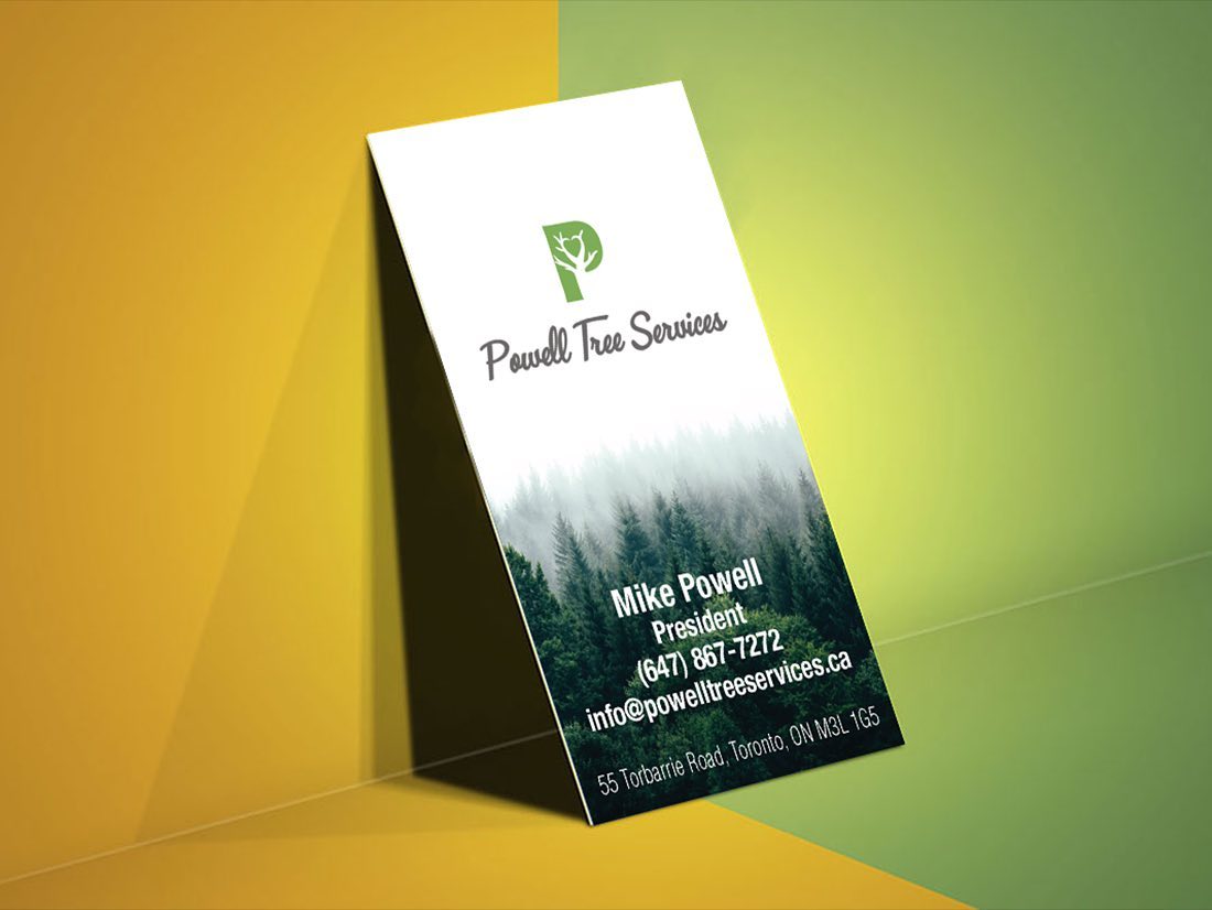 Fresh cuts! New business card design for Powell Tree Services in Toronto. #YGK #YYZ